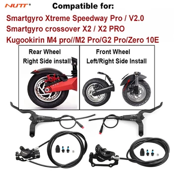 Хидравлична спирачка Електрически скутер NUTT Ляв/Десен Комплект 140 160 180 мм Ротор спирачки Электровелосипеда с Изключване на захранването, за G Booster G1 ES3 Zero X10