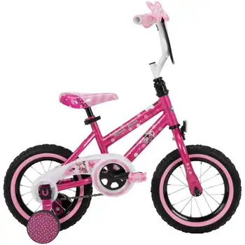 инч. Велосипед с тренировочными колела за момичета, розово от