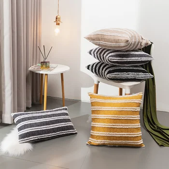 калъфка за възглавница от памук и лен, диван, хол, кола, скандинавски декор за дома, 45 x 45