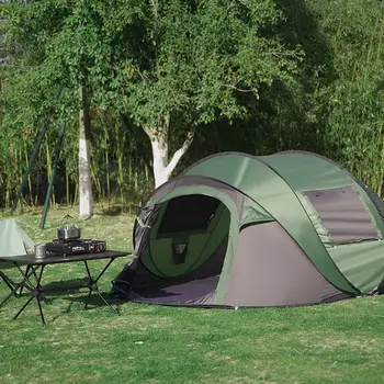 палатка за 8 души, дълги непромокаеми туристически палатки, фамилна палатка за нощуване на открито