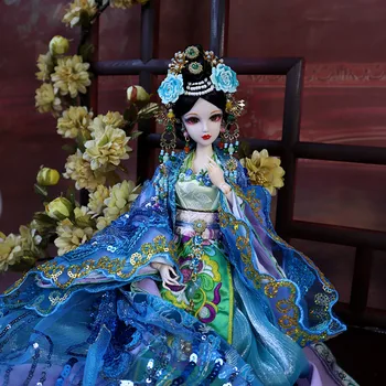 са подбрани китайски етнически кукла с височина 32 см, Реколта модел Ma Zhaoyi, 1/6, Ориенталски кукли BJD за момичета, подаръци за рожден ден